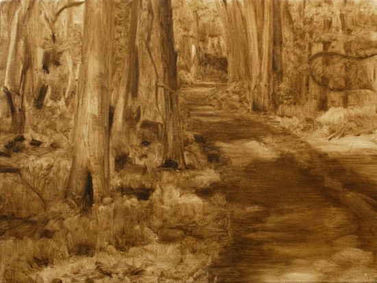 Underpainting for 'A Forest PAth'
