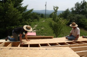 Laying sheathing