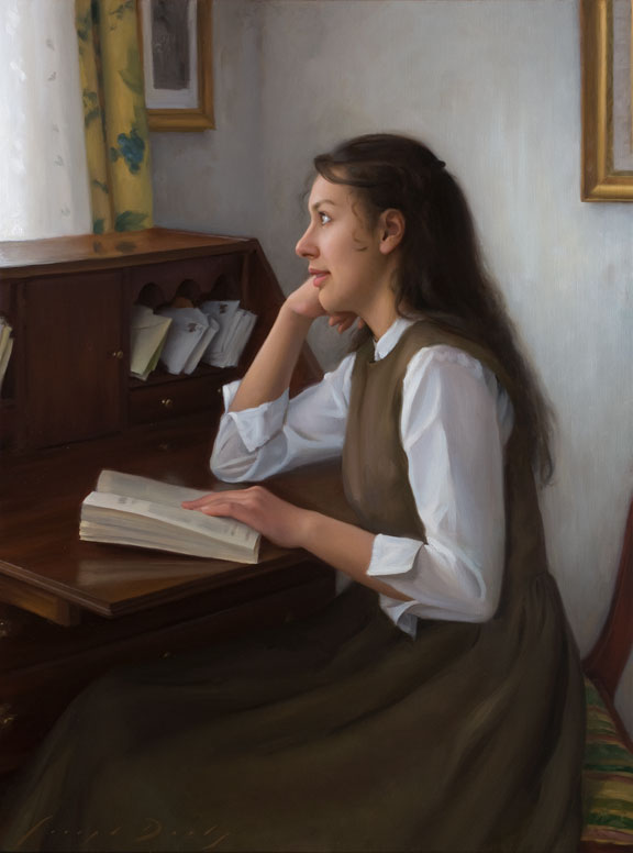 Painting 'At Her Desk'